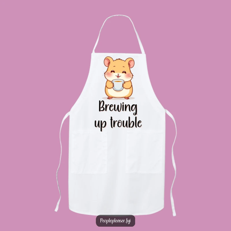 Funny Hamster Chef Apron: Playful Rodent in Kitchen, Cute & Hilarious Cooking Gift!