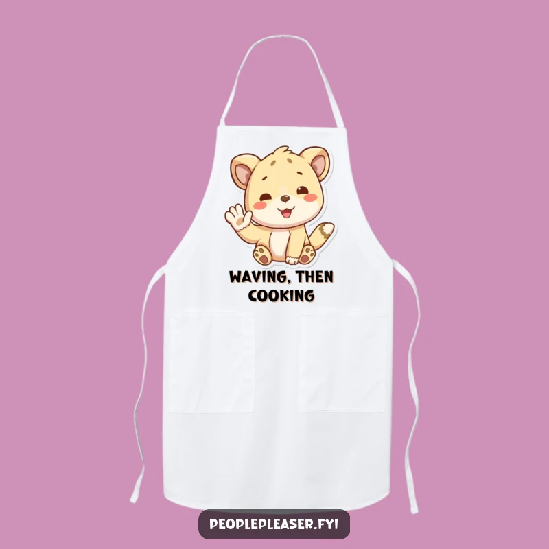 Funny Animal Waving Apron - Welcome Guests with Kitchen Humor and Gifts!