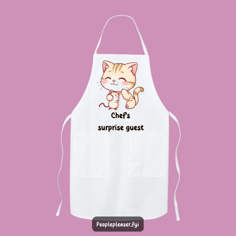 Funny Cat Mouse Kitchen Apron - A Humorous Gift for Kind Cooks