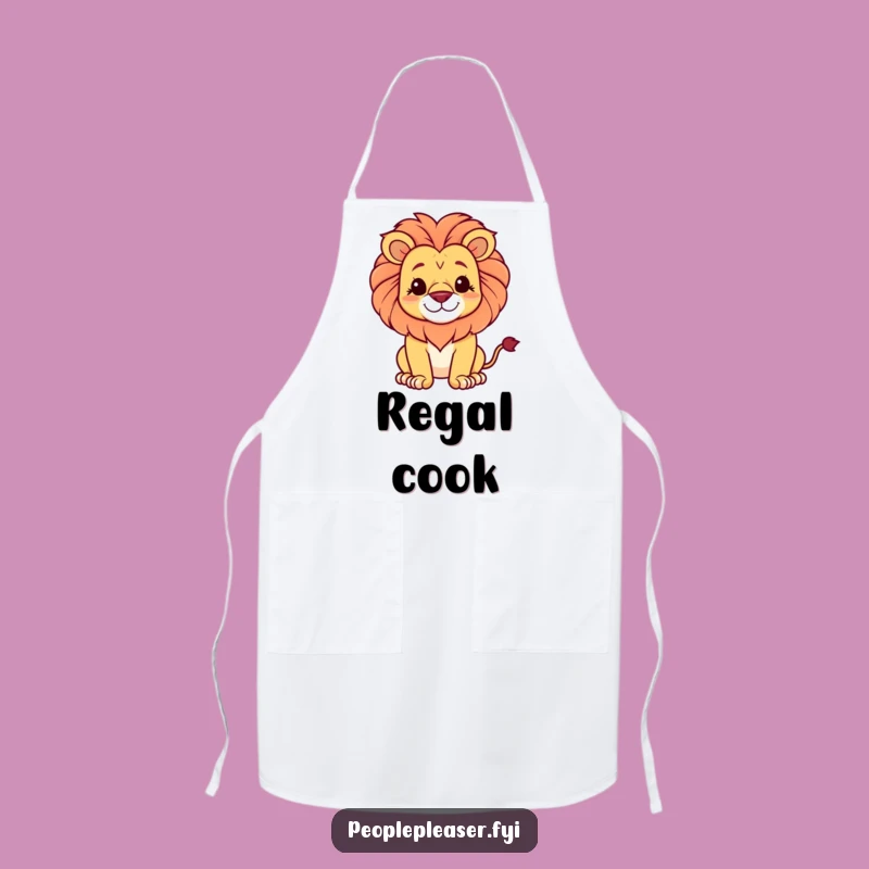 Funny Chef Lion's Apron: Gentle King's Regal Kitchen Wear