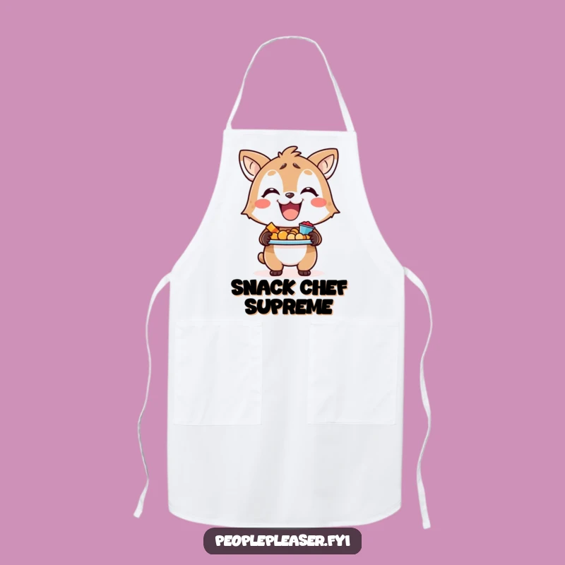 Funny Cooking Apron - Smiling Animal Snack Holder - Humorous Chef Gift