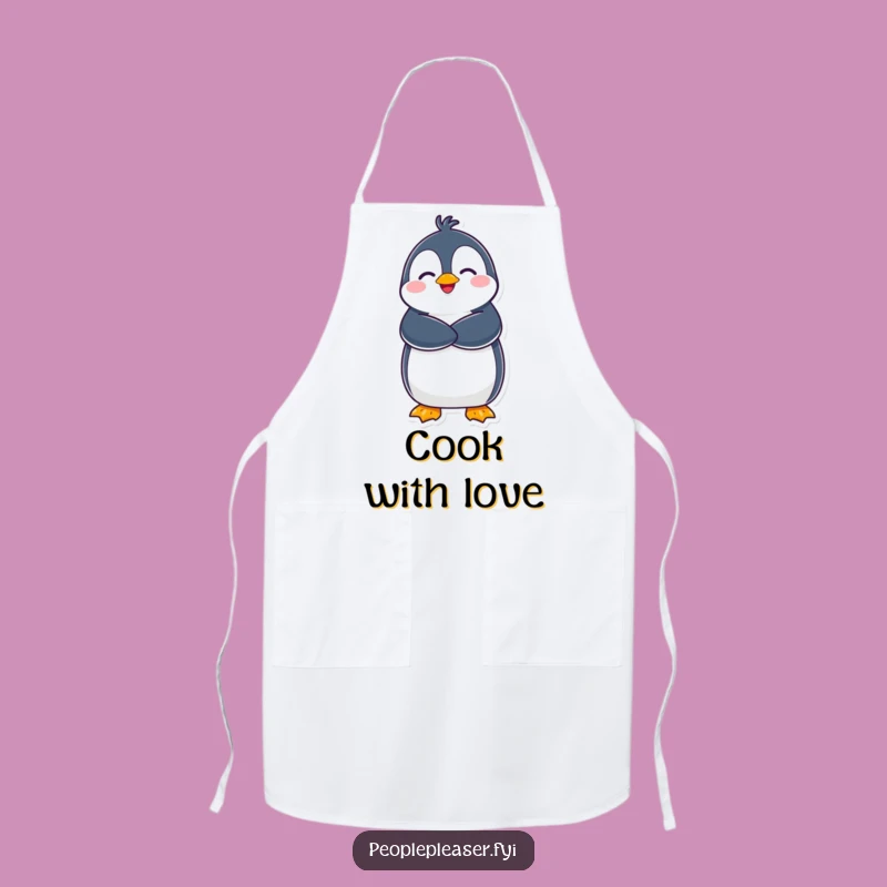 Funny Penguin Hug Apron: Cook with Warmth and Smiles!