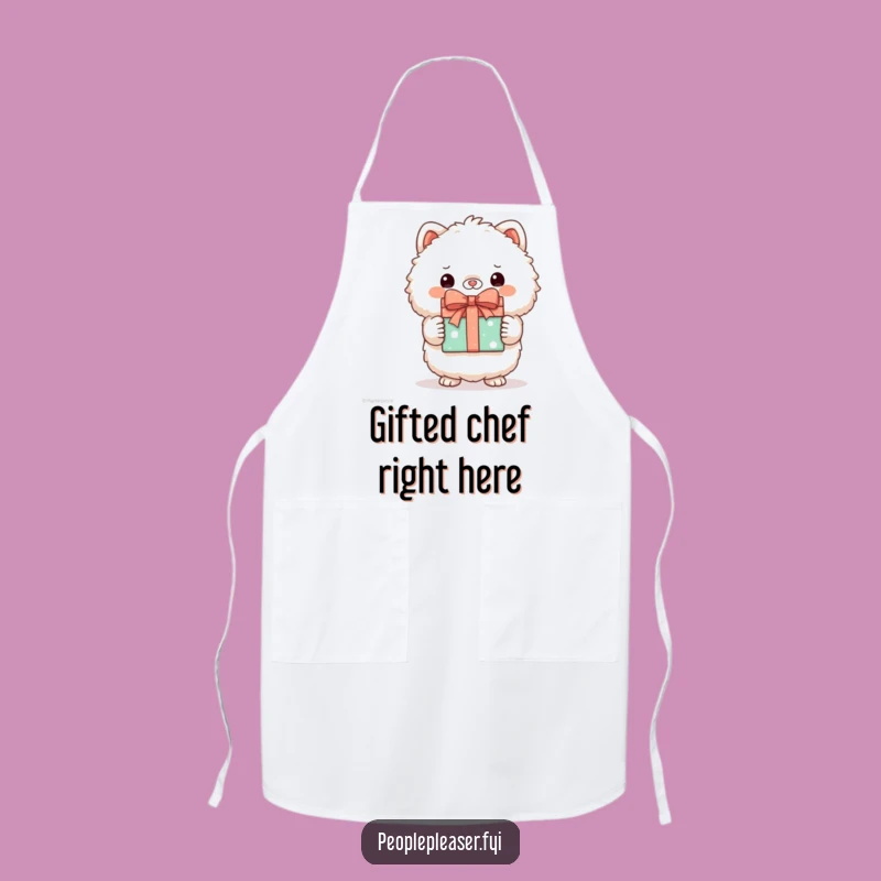 Funny Kitchen Apron - Fluffy Animal Gift Wrapper - Humorous Cooking Gift
