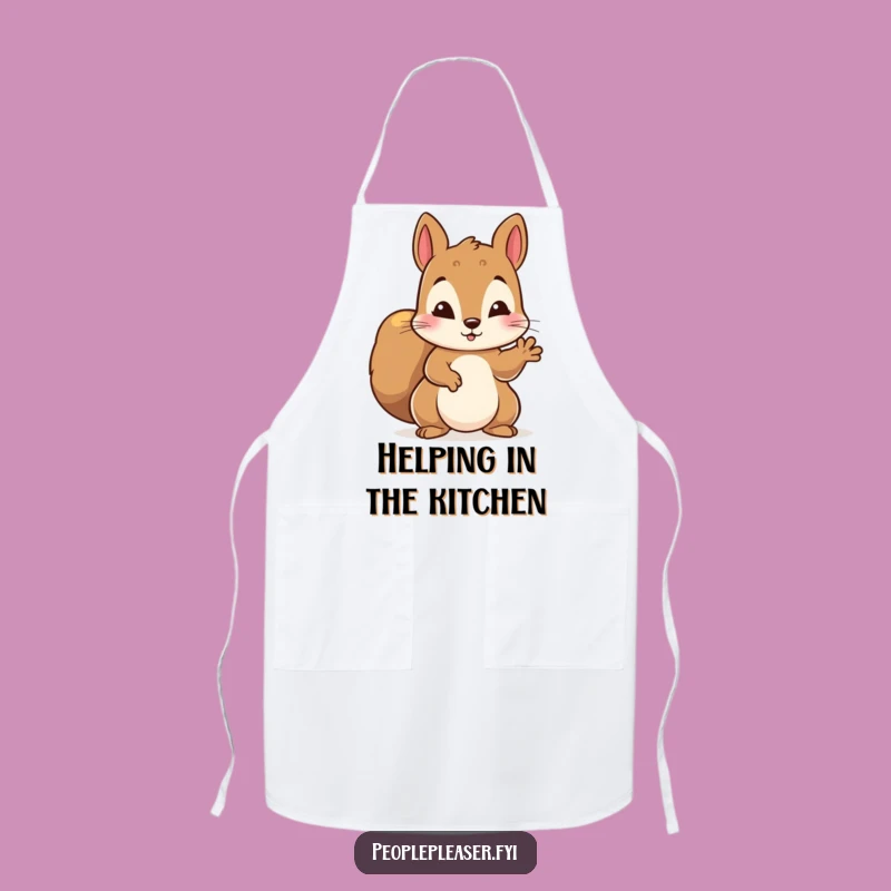 Funny Squirrel Helping Paw Apron - Kitchen Assistant, Hilarious Funny Gift