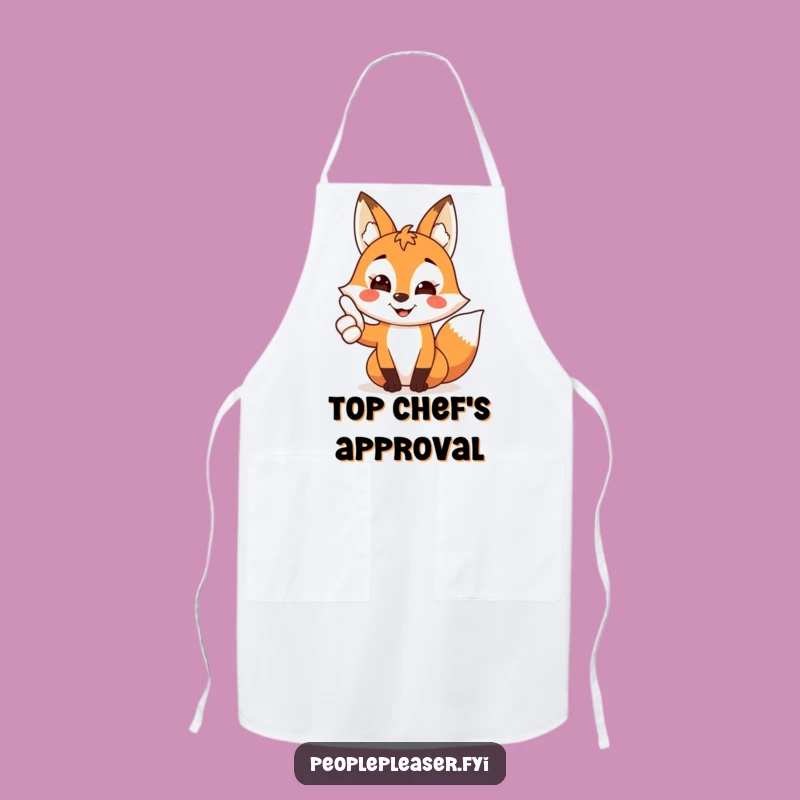 Funny Fox Thumbs Up Apron: Vixen's Kitchen Seal, Practical & Funny Gift!