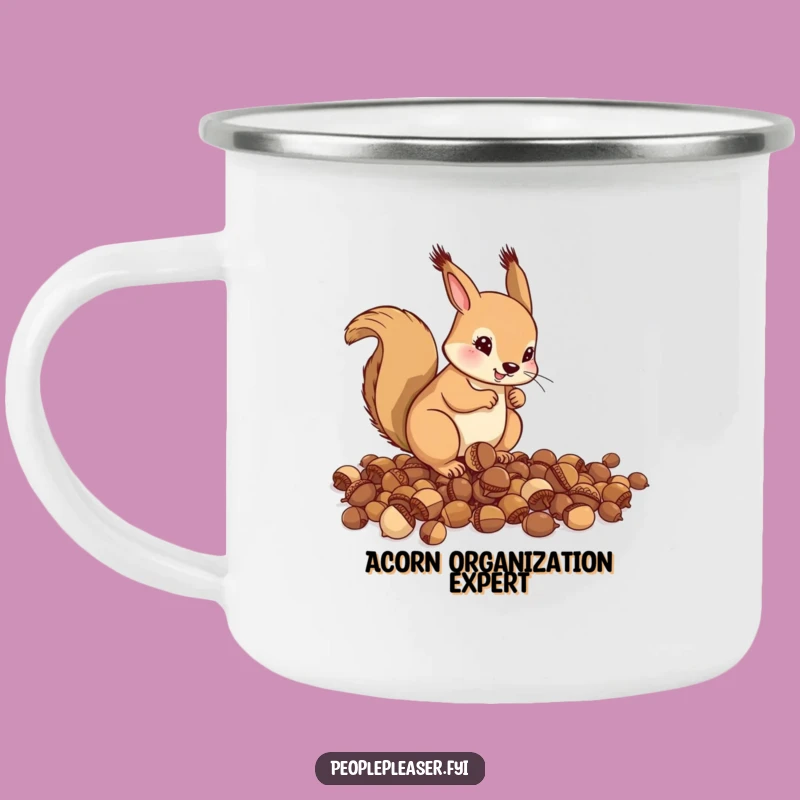 Funny Squirrel Acorn Camping Mug: Durable and Funny Gift for Outdoor Organizers