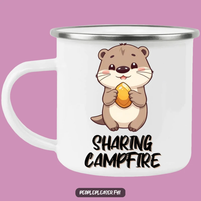 Funny Adventurous Otter Coin Camping Mug: Sharing Friend's Outdoor Gear