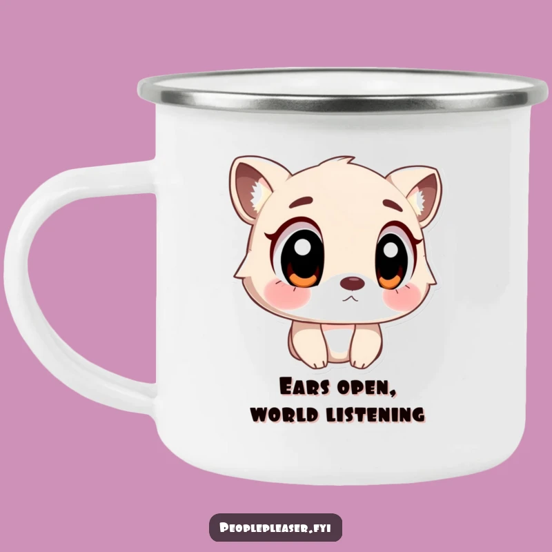 Funny Listening Animal Camping Mug: Your Trail Buddy for Coffee and Chats