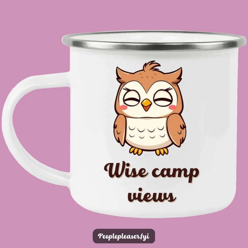 Funny Owl Nodding Camping Mug: Your Wise Camp Companion!
