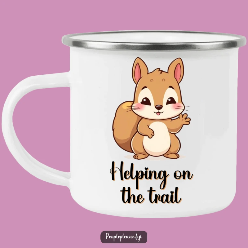 Funny Squirrel Helping Paw Camping Mug - Trail Support, Awesome Funny Gift