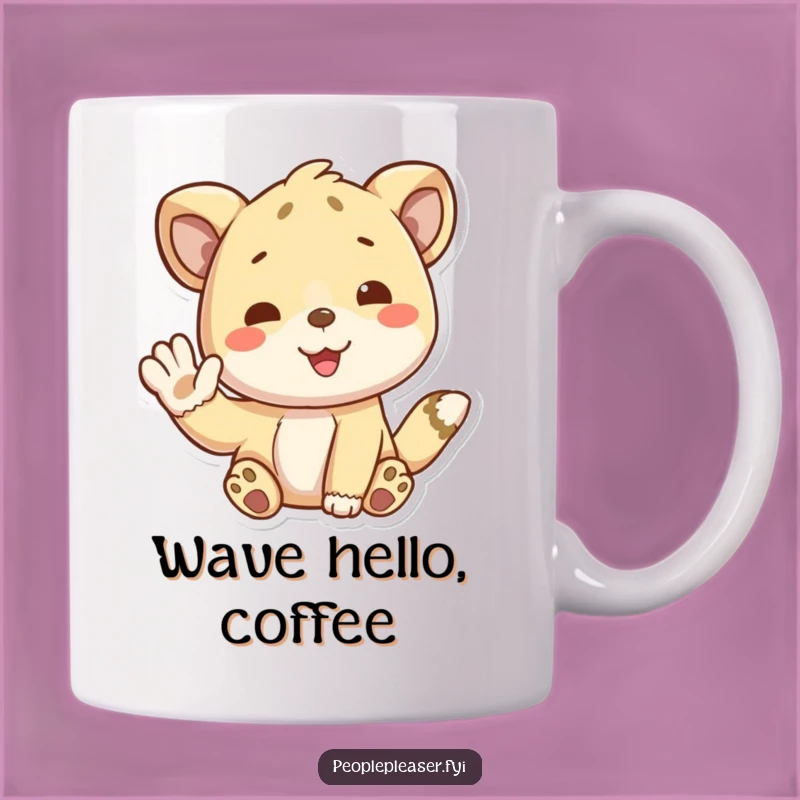 Funny Animal Waving Mug - Friendly Greetings and a Perfect Hilarious Gift!