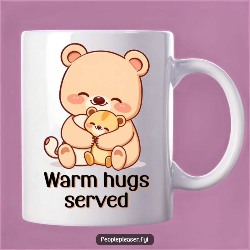Funny Bear Hug Mug: Comforting Gift for a Cozy & Laughing Embrace!