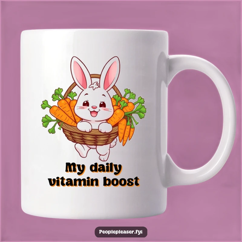 Funny Bunny Carrot Haul Mug - Happy Harvest Humor Gift