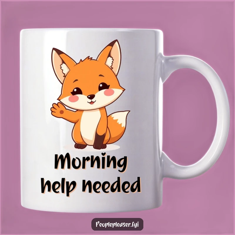 Funny Fox Helping Paw Mug: A Hilarious Gift for Kind Souls!