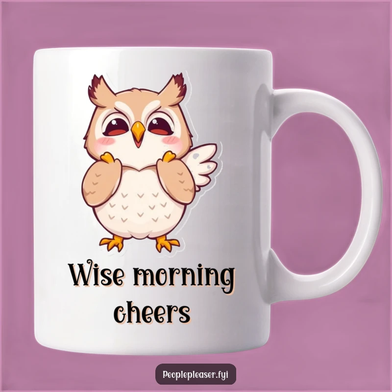 Funny Owl Clapping Wings Mug - The Perfect Funny Gift for Enthusiastic Cheerleaders