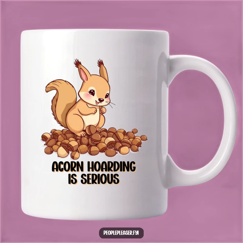 Funny Squirrel Organizer Mug: Meticulous Nut Collector's Funny Gift for Neat Freaks