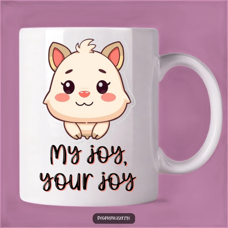 Funny Happy Face Mug: Satisfied Animal's Joy, Perfect Funny Gift for Smiles