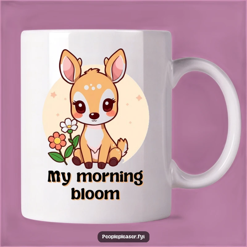Funny Deer Offering Flower Mug: A Hilarious Gift for Nature Lovers