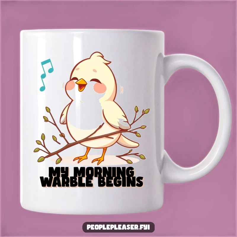 Funny Singing Bird Mug: Cheerful Melody Twig Arranger, Perfect Funny Gift!