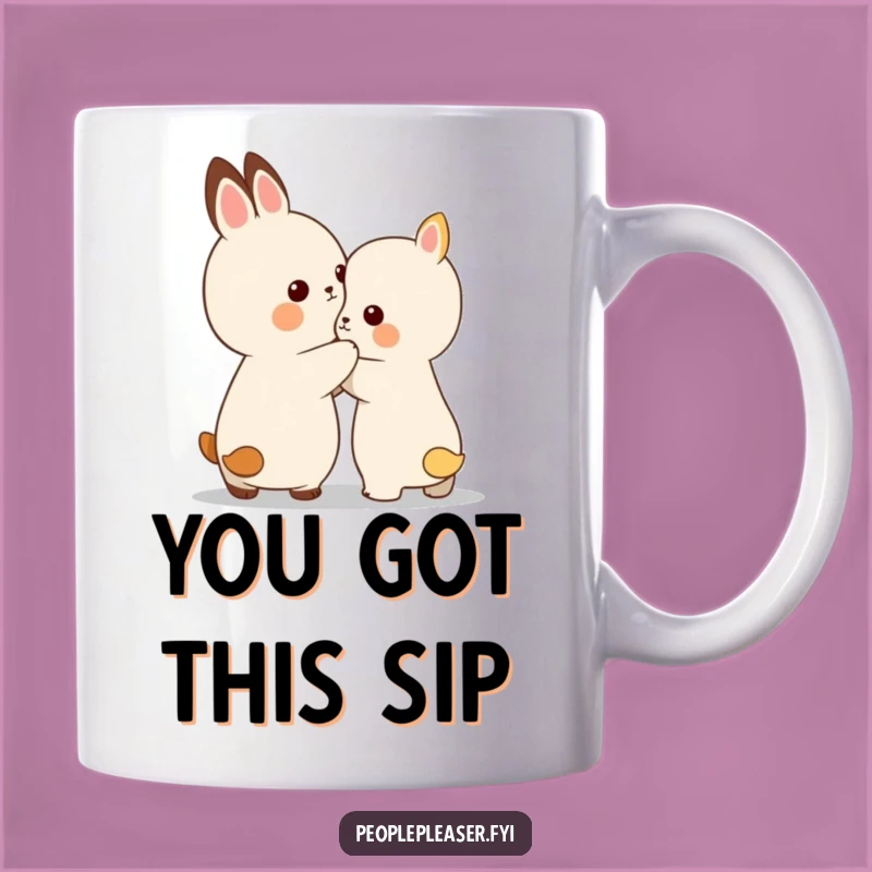 Funny Encouraging Animal Pat Mug - Perfect Humorous Gift for Support