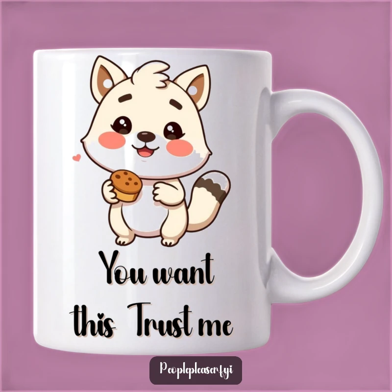 Funny Enthusiastic Animal Nodding Mug - Perfect Humorous Gift for Treat Lovers