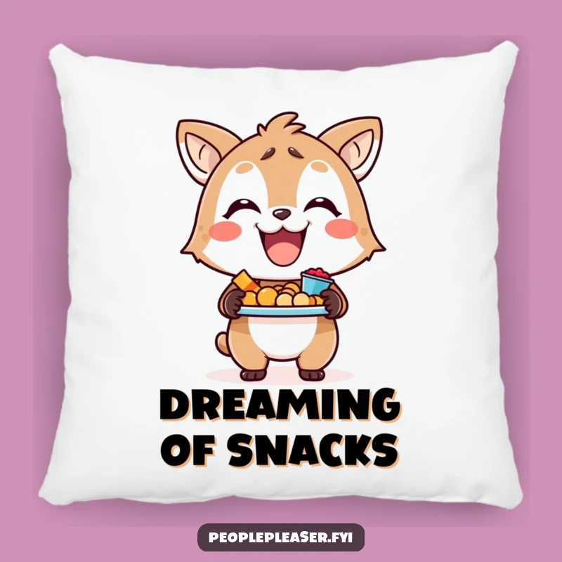 Funny Accent Pillow - Smiling Animal Snack Tray - Cozy & Comical Gift