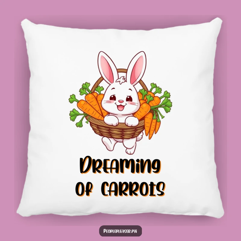 Funny Bunny Carrot Comfort Pillow - Cozy Cushion Gift