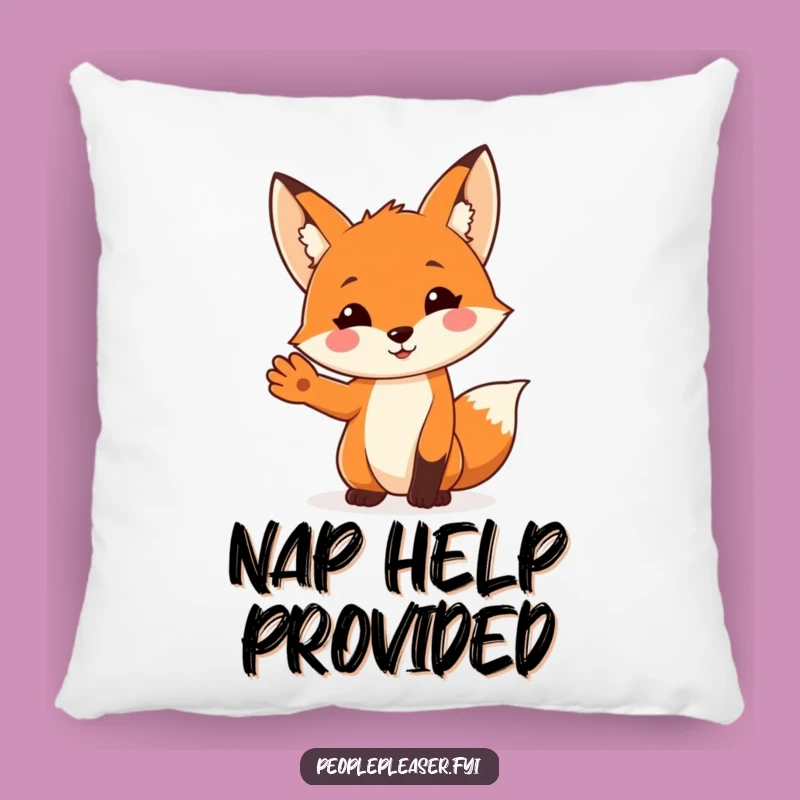 Funny Fox Helping Paw Pillow: Snuggle Up with a Helpful Friend!