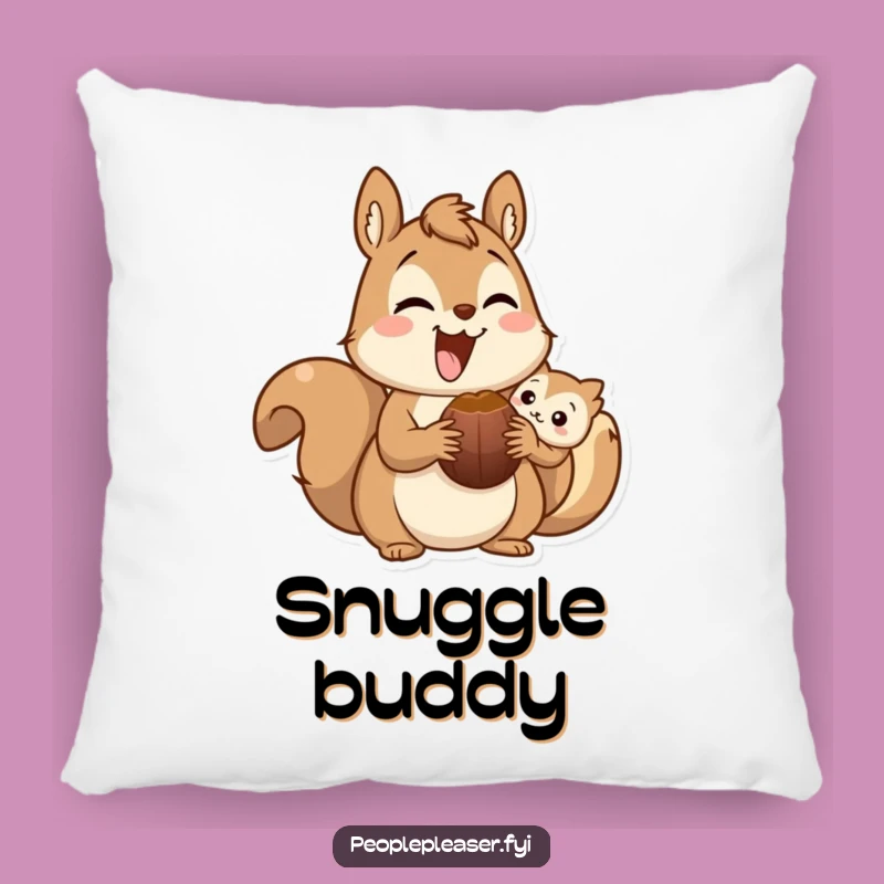 Funny Squirrel Buddy Pillow: Cute Rodent Cushion, Snuggly & Hilarious Home Decor Gift!