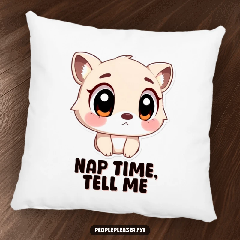 Funny Pillow featuring an animal character with large, expressive eyes, offering comfort and a humorous touch.