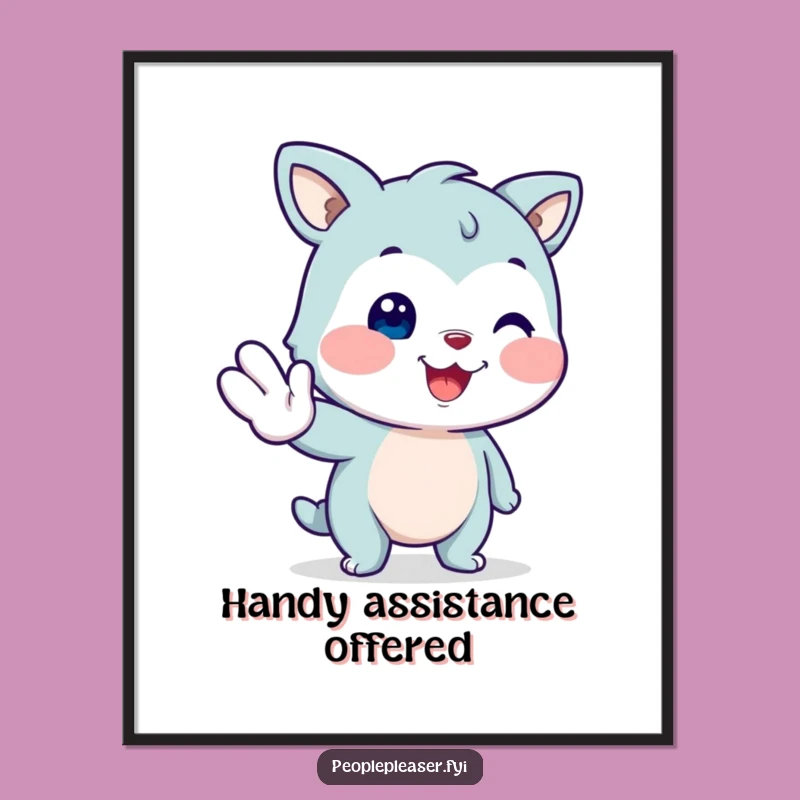 Funny Helping Animal Digital Art: Instant Support, Perfect Download!