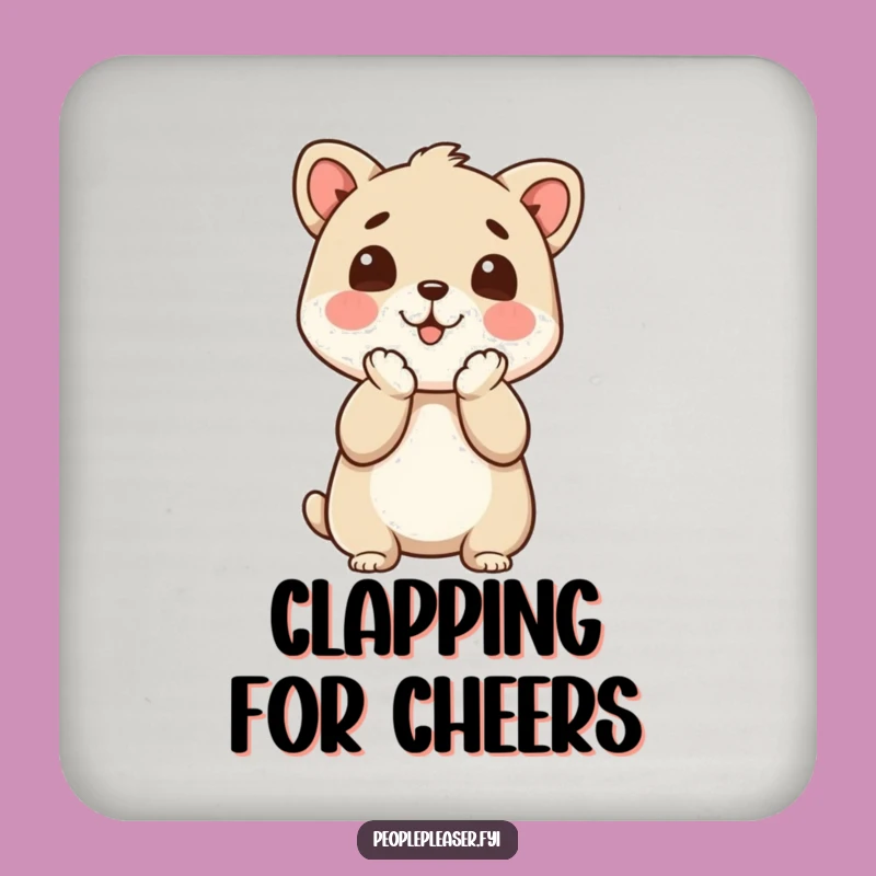 Funny Coaster Set - Animal Clapping, Protect Surfaces, Quirky Funny Gift!