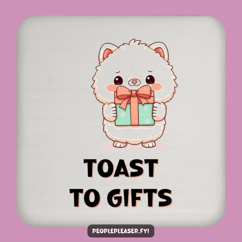 Funny Coaster Set - Fluffy Animal Gift - Party Accessory Gift