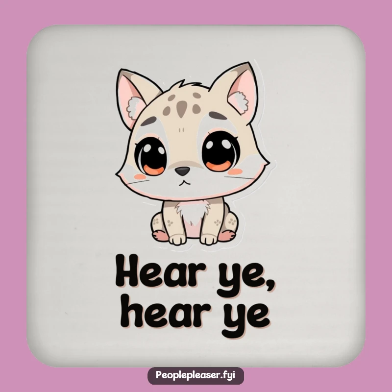 Funny Drink Coasters: Curious Animal Listening Intently, Protect Surfaces with Humorous Charm Gift