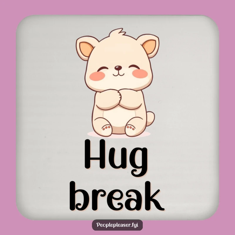 Funny Gentle Hug Coaster: Animal Character's Comfort, Protective Funny Gift for Tables