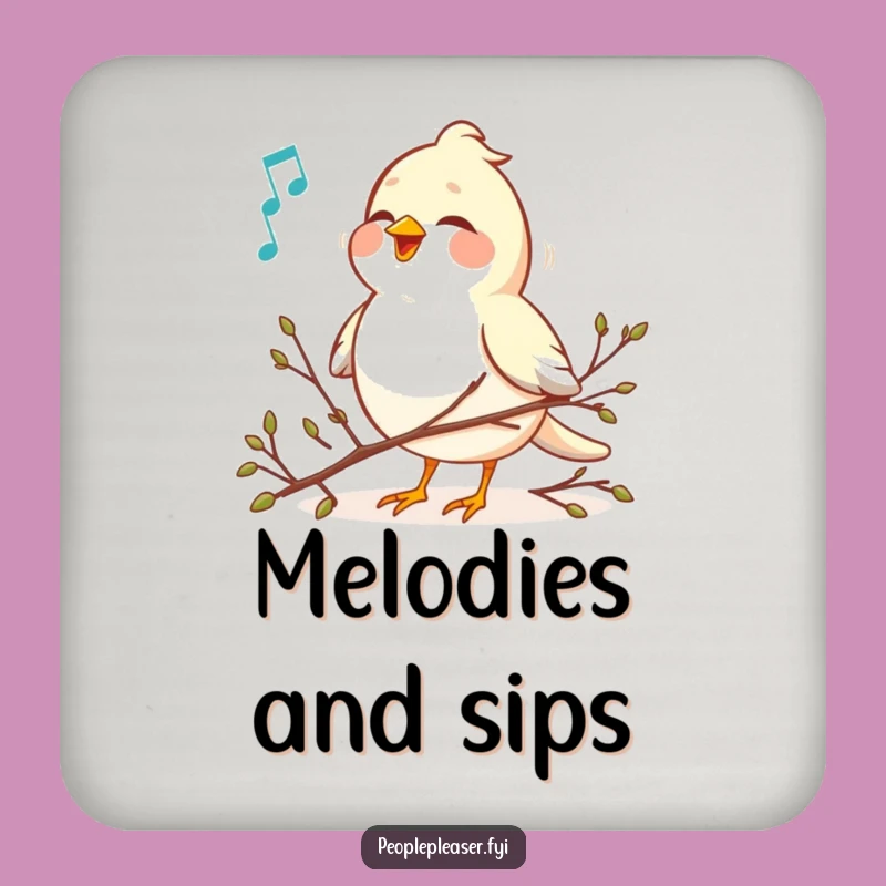 Funny Bird Melody Coaster: Cheerful Twig Arranger Protection, A Tiny Funny Gift!