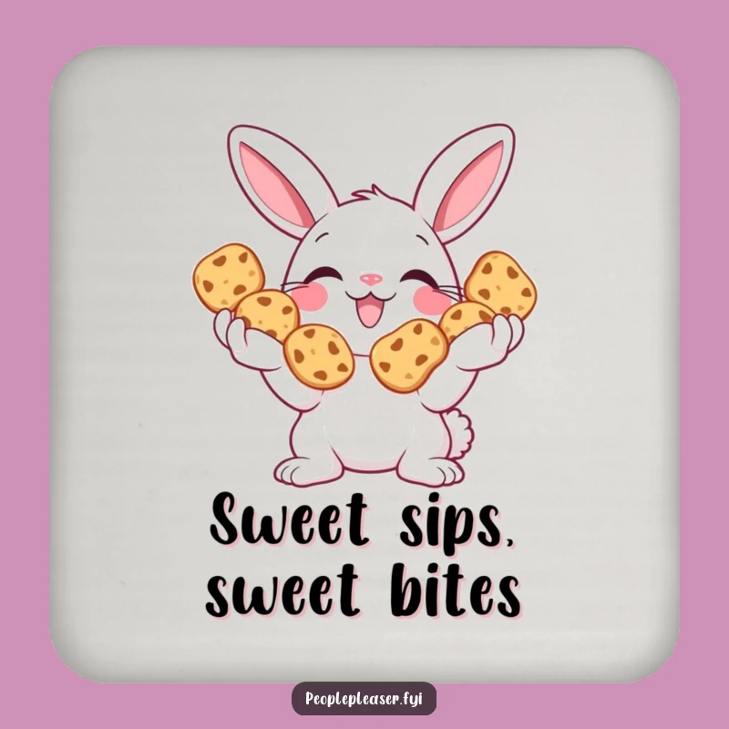 Funny Bunny Cookie Coasters (Set of 4): Sweet Protection, Perfect Funny Gifts!