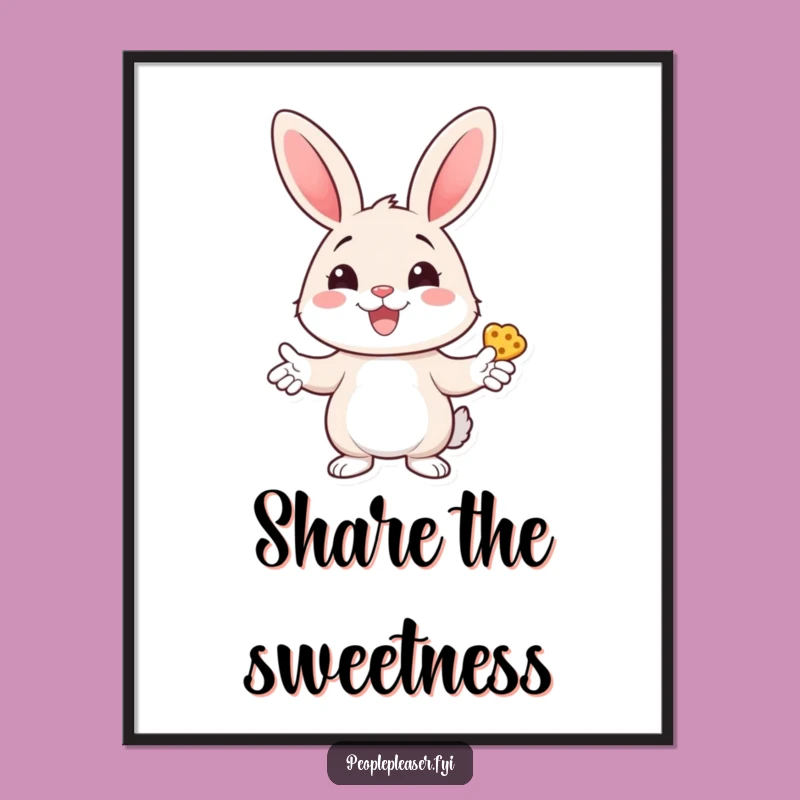 Funny Bunny Treats Poster: Cheerful Art for a Sweet Laugh!