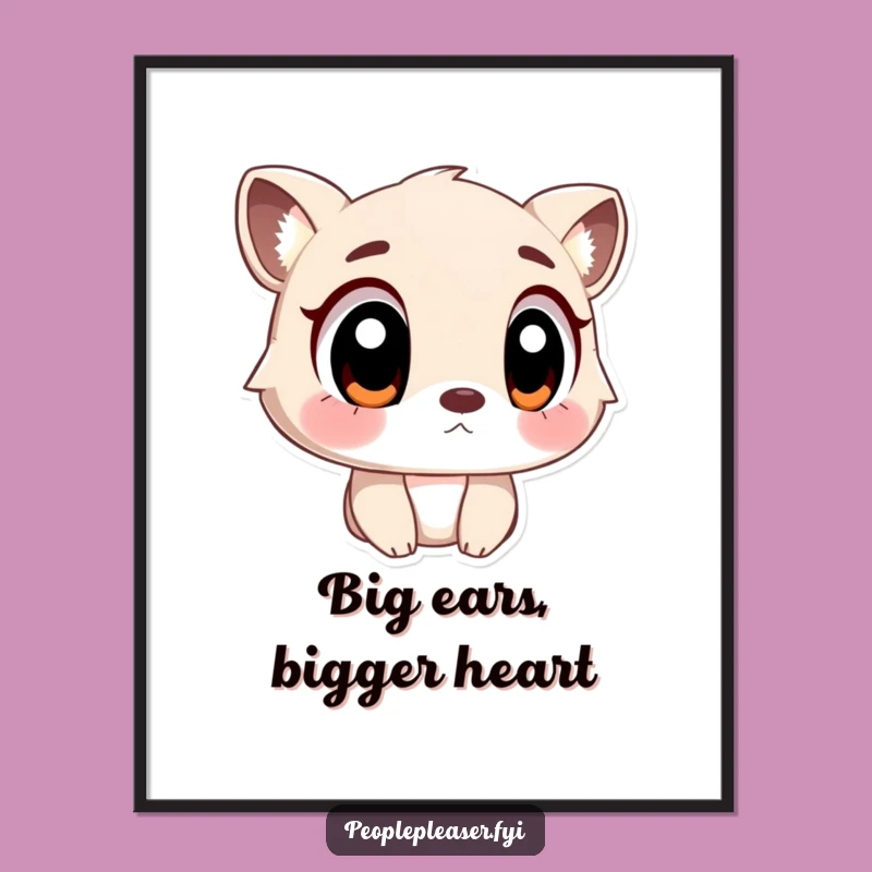 Funny Listening Animal Poster: A Humorous Wall Art Piece as a Funny Gift