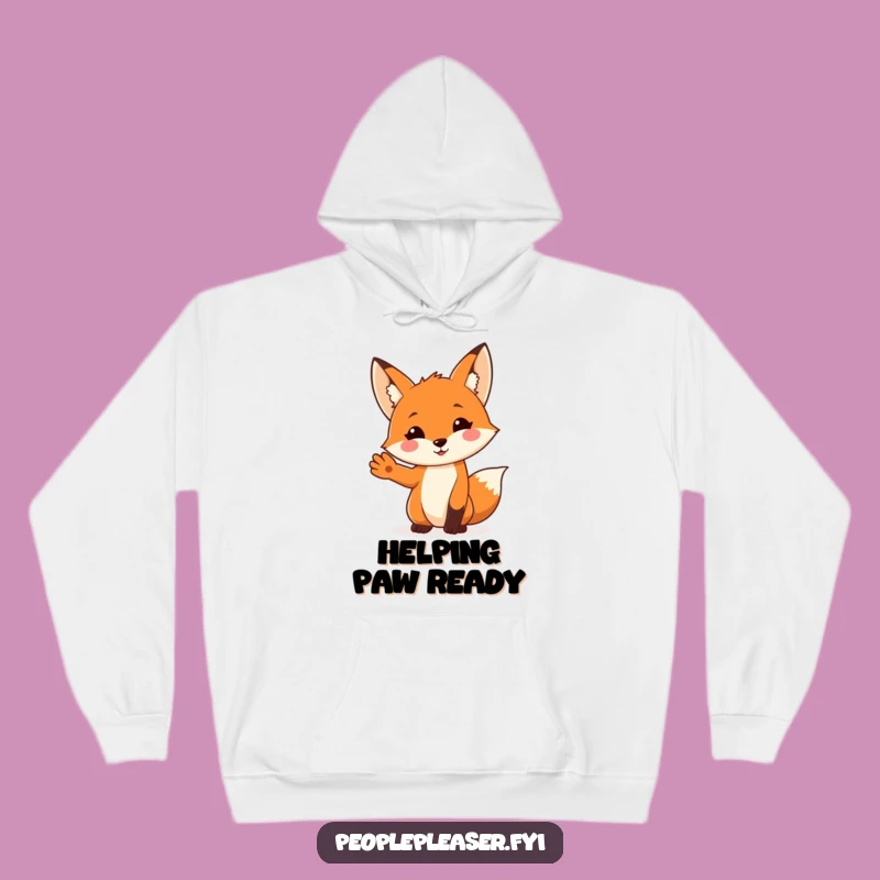Funny Fox Helping Paw Hoodie: Stay Warm and Be a Lifesaver!
