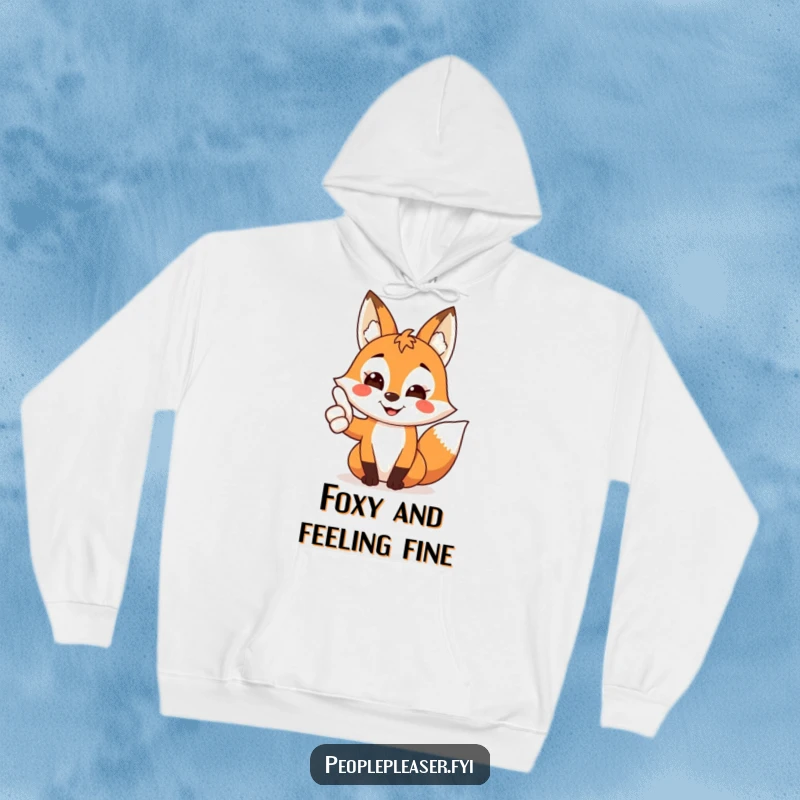 Funny Fox Hoodie featuring a happy fox giving a thumbs up, perfect for cozy wear and spreading good cheer.