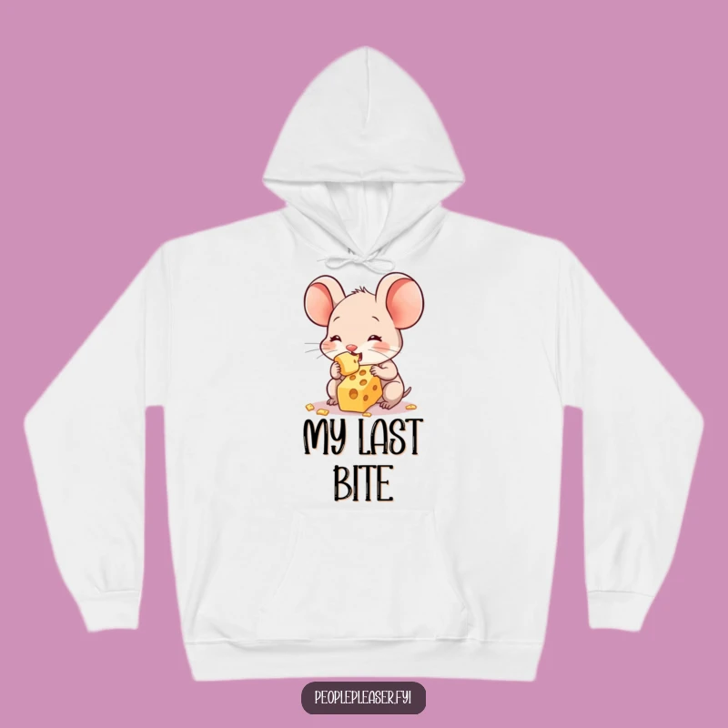 Funny Sweet Mouse Hoodie - Cozy Up with Hilarious Cheese-Sharing Charm!