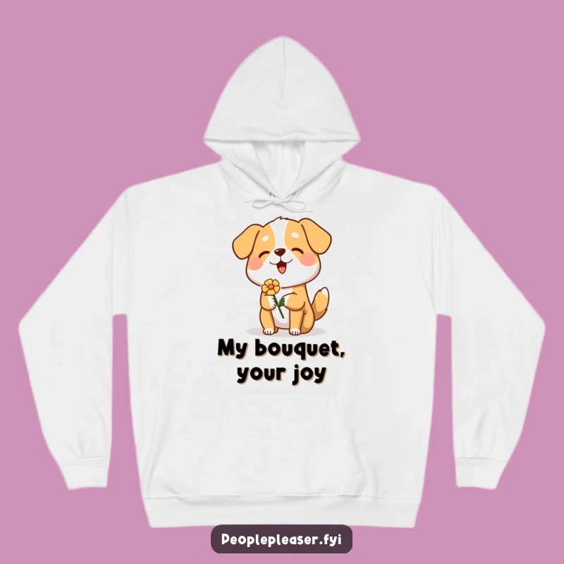 Funny Dog Hoodie: Warm & Cozy Cheerful Pup with Flower, Ultimate Funny Gift!