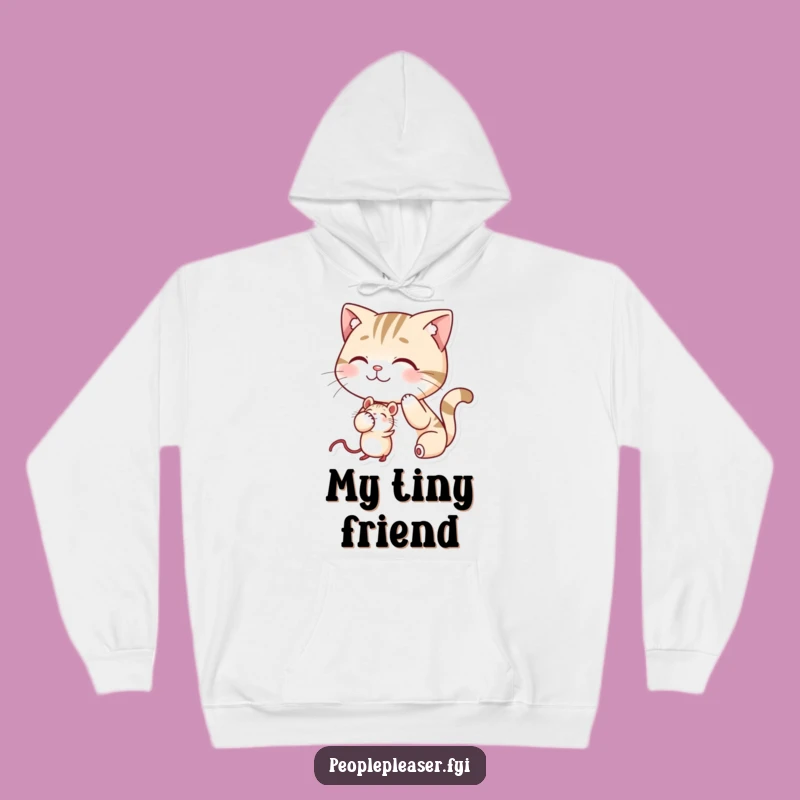 Cozy Funny Cat Mouse Friend Hoodie - Perfect Humorous Gift
