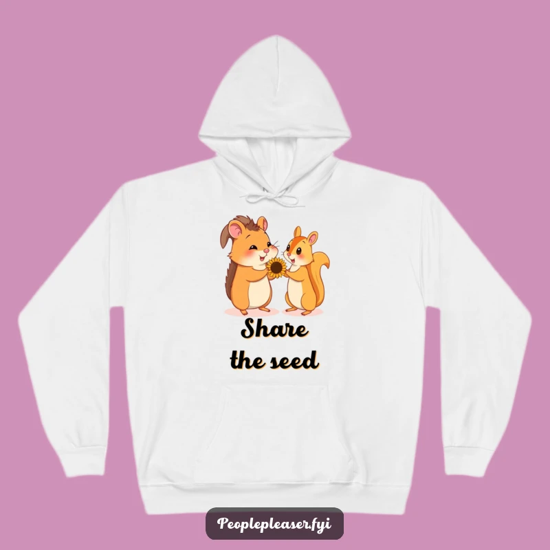Cozy Funny Hamster & Squirrel Seed Gift Hoodie, Warm & Cute Present