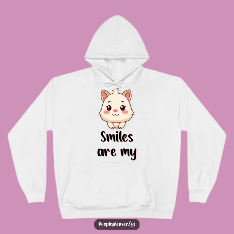 Funny Satisfied Animal Hoodie: Happy Face Joy, Cozy Funny Gift for Cheer