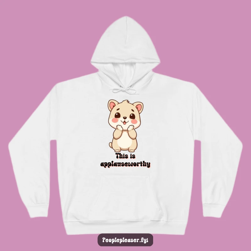 Funny Cozy Hoodie - Cheerful Animal Clapping, Ultimate Funny Gift for Enthusiasts!