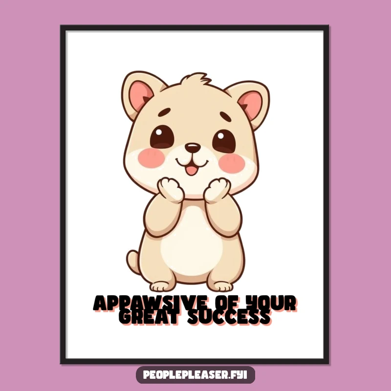 Funny Free Printable Wall Art: Enthusiastic Clapping Fellow - Quirky Downloadable Decor