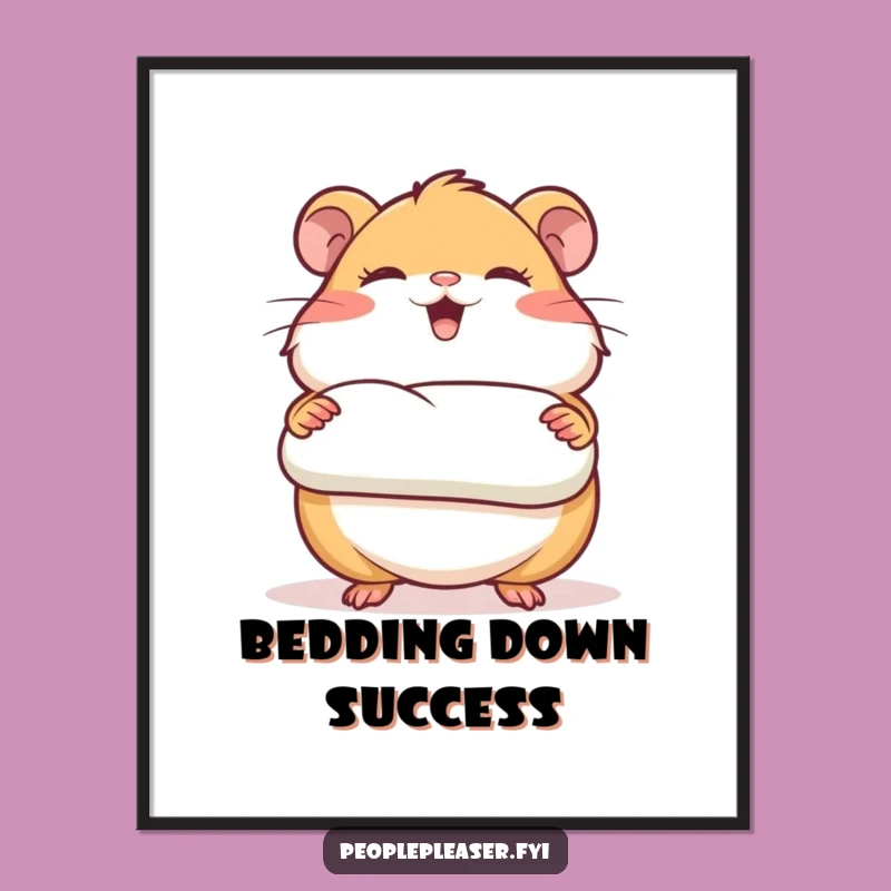 Free Printable Hamster Wall Art: Funny Cozy Decor Downloadable Poster for a Comfy Space