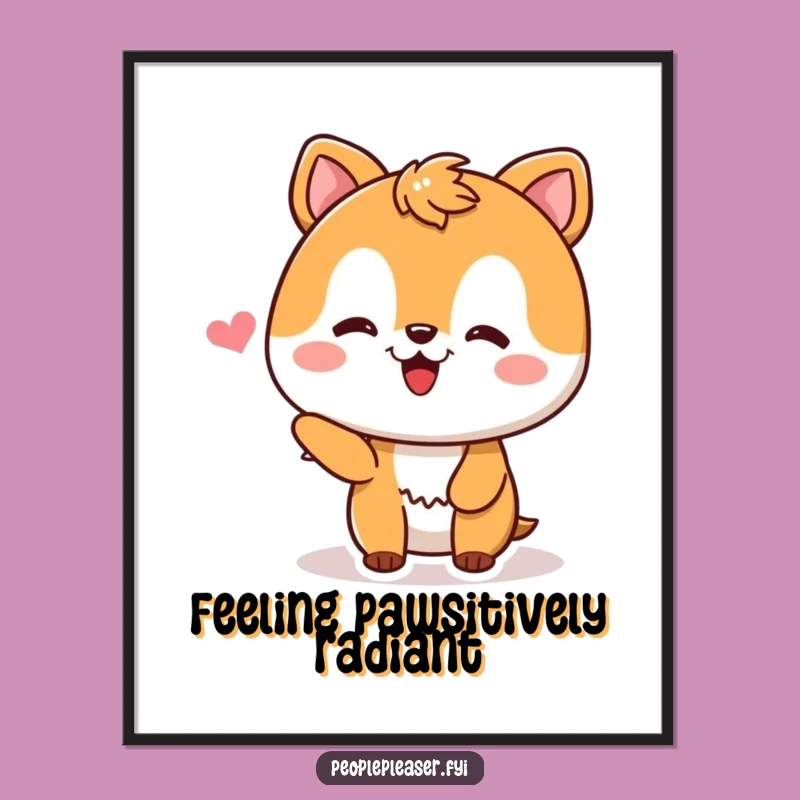 Free Printable Wall Art: Pleased Compliment Receiver Animal, Joyful Downloadable Decor